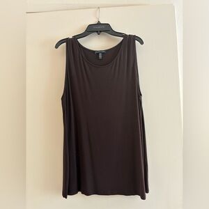 Eileen Fisher Dark Brown Jersey Tank Top